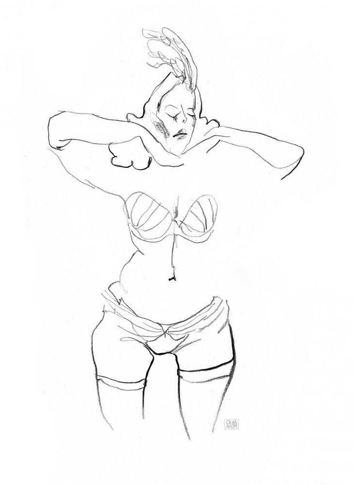 Disegno di lingerie sensuale da Olga Skomorokhova