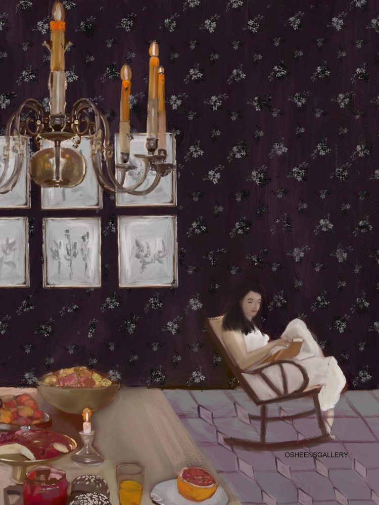 Accogliente lettura mattutina da Osheensgallery