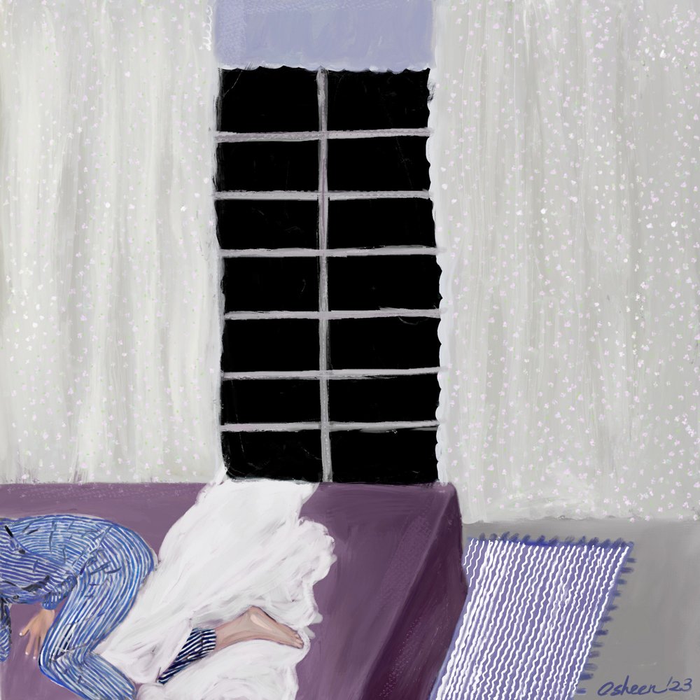 Sonno accogliente alla finestra da Osheensgallery