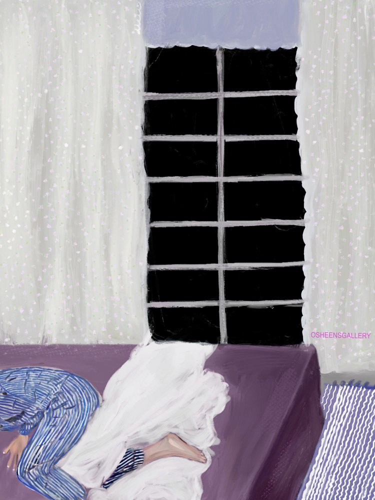 Sonno sereno presso la finestra da Osheensgallery