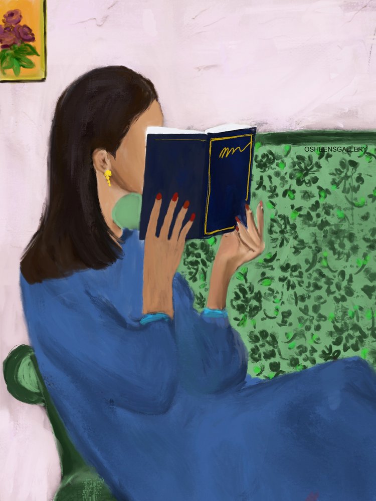 Momento tranquillo di lettura da Osheensgallery