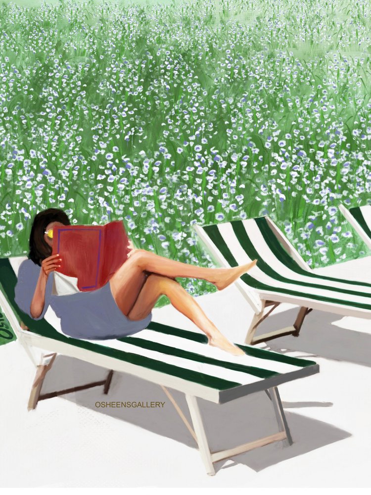 Rilassante lettura in giardino da Osheensgallery