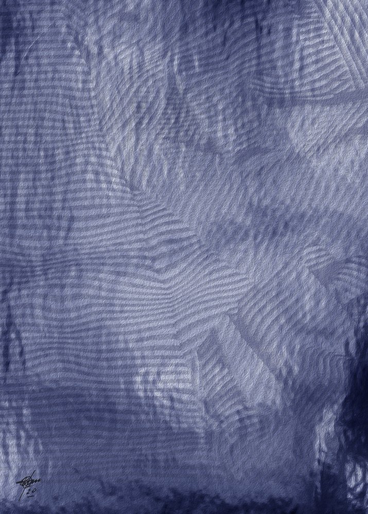 Onde tranquille color indaco da Osvaldo Russo