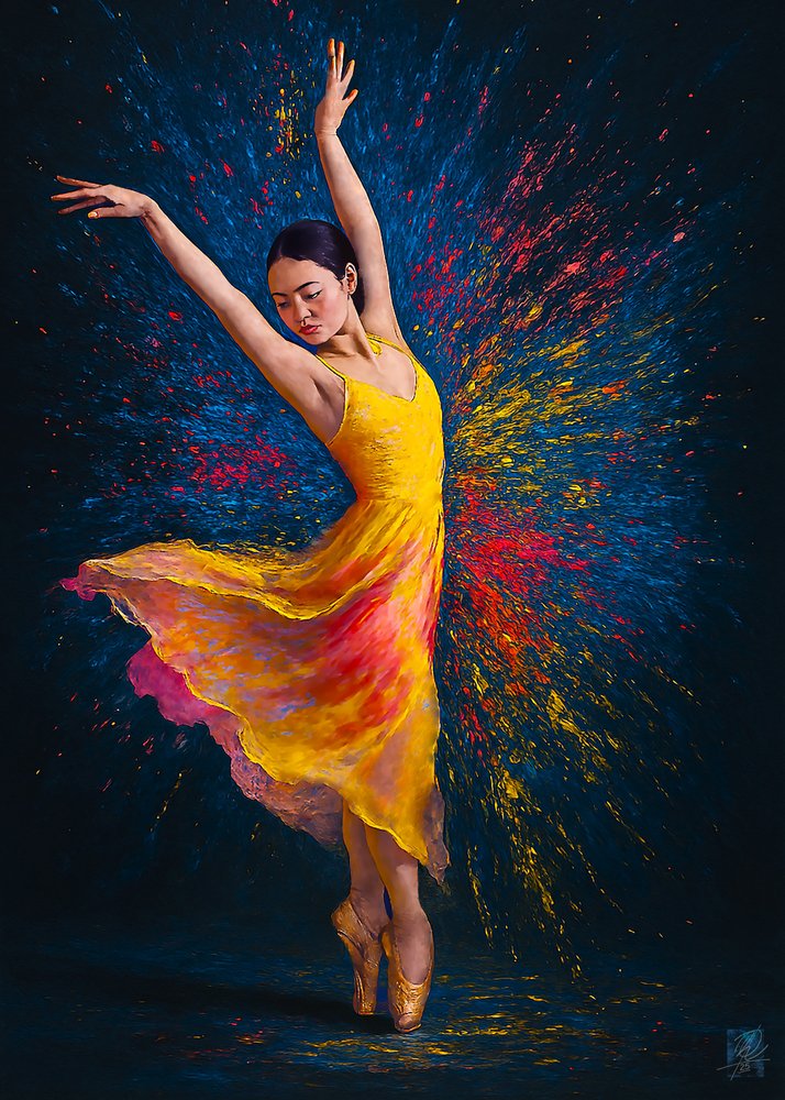 Una ballerina dai colori vivaci da Osvaldo Russo