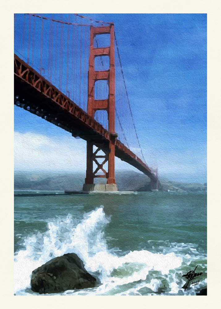 Le onde che si infrangono sul Golden Gate da Osvaldo Russo