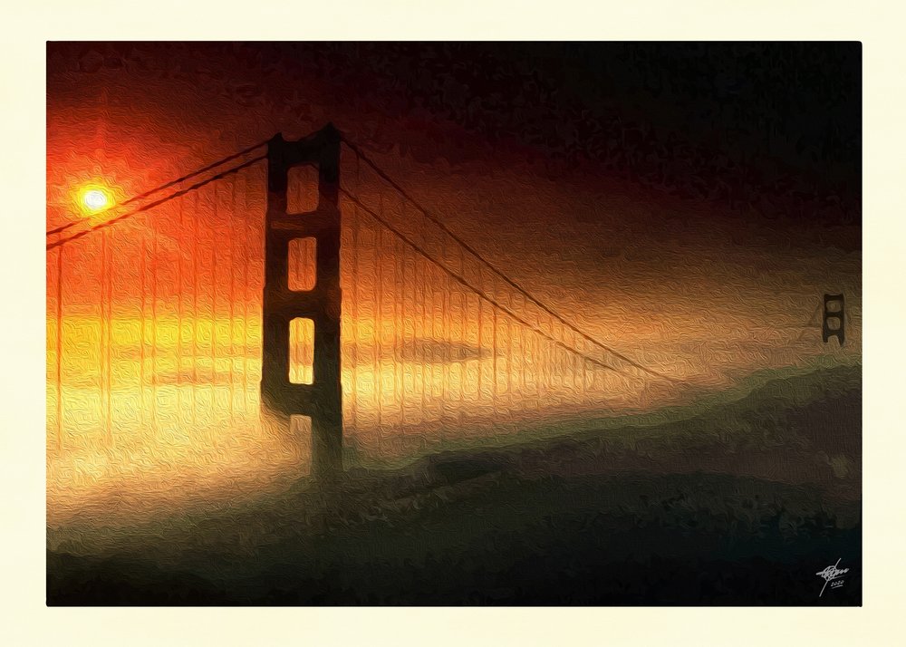 La nebbia al tramonto sul Golden Gate da Osvaldo Russo