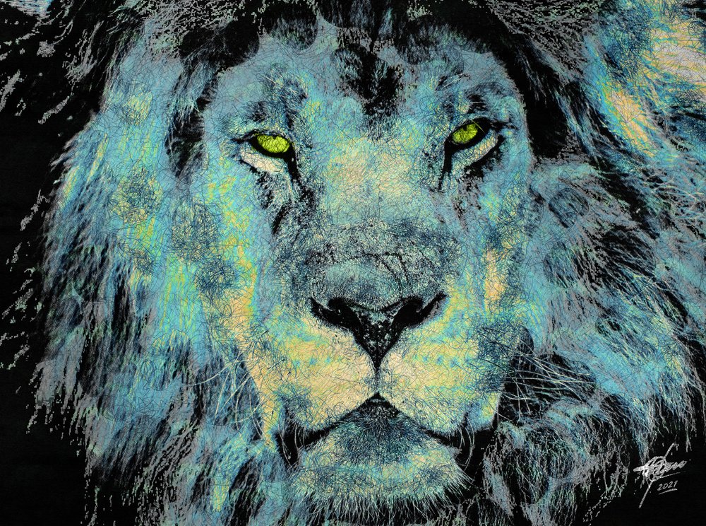 Il maestoso leone blu da Osvaldo Russo