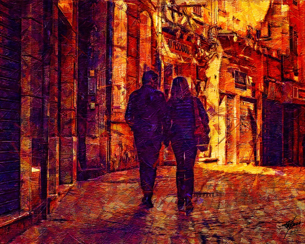 Passeggiata notturna nella città romantica da Osvaldo Russo