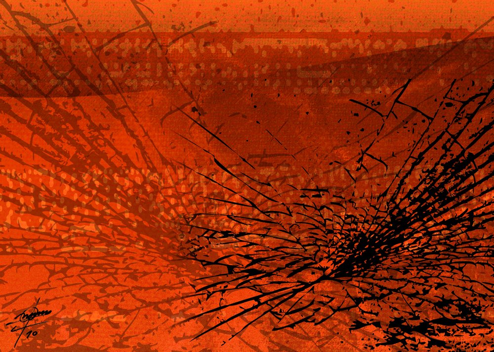 Arancione frammentato - Astratto da Osvaldo Russo