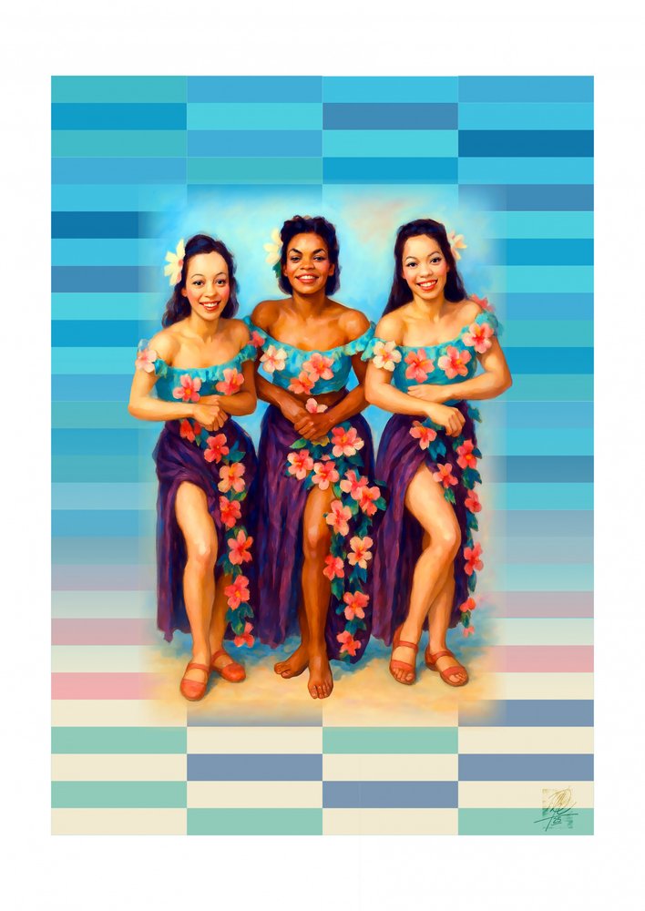 Ballerine hawaiane sorridenti da Osvaldo Russo