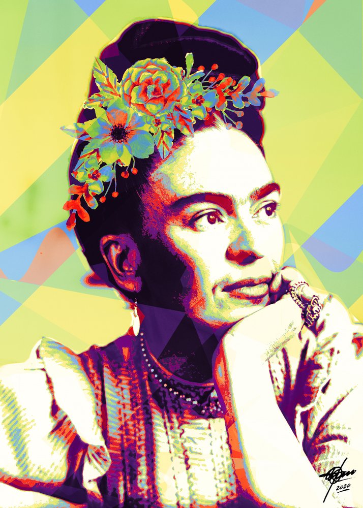 Ritratto vivace di Frida da Osvaldo Russo