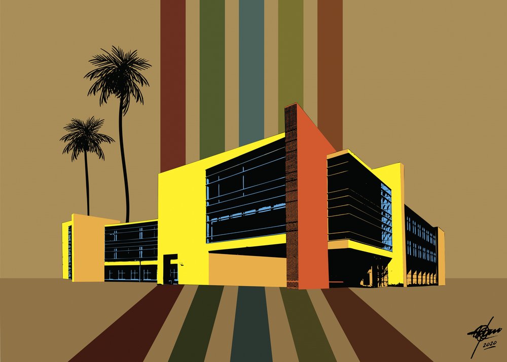 Un vivace resort in stile Mid-Century da Osvaldo Russo