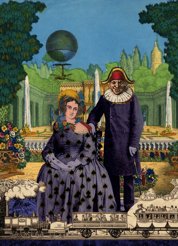Coppia stravagante in giardino da Pascal Bouchet-Spiegel