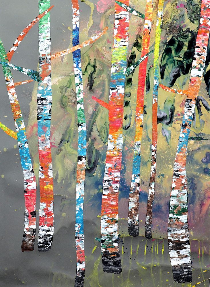 Foresta di betulle colorata da Poonam Choudhary