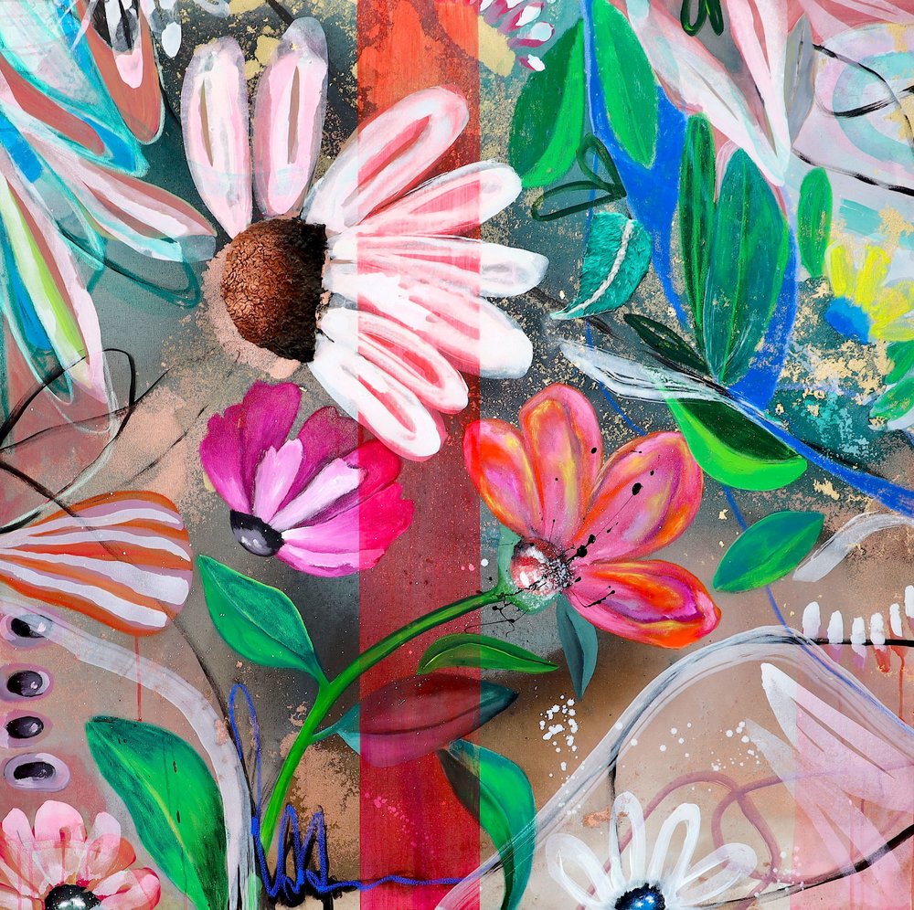 Fiori astratti dai colori vivaci da Poonam Choudhary