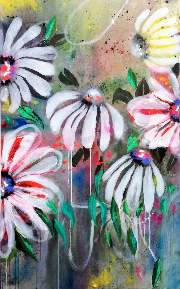 Fiori astratti dai colori vivaci da Poonam Choudhary