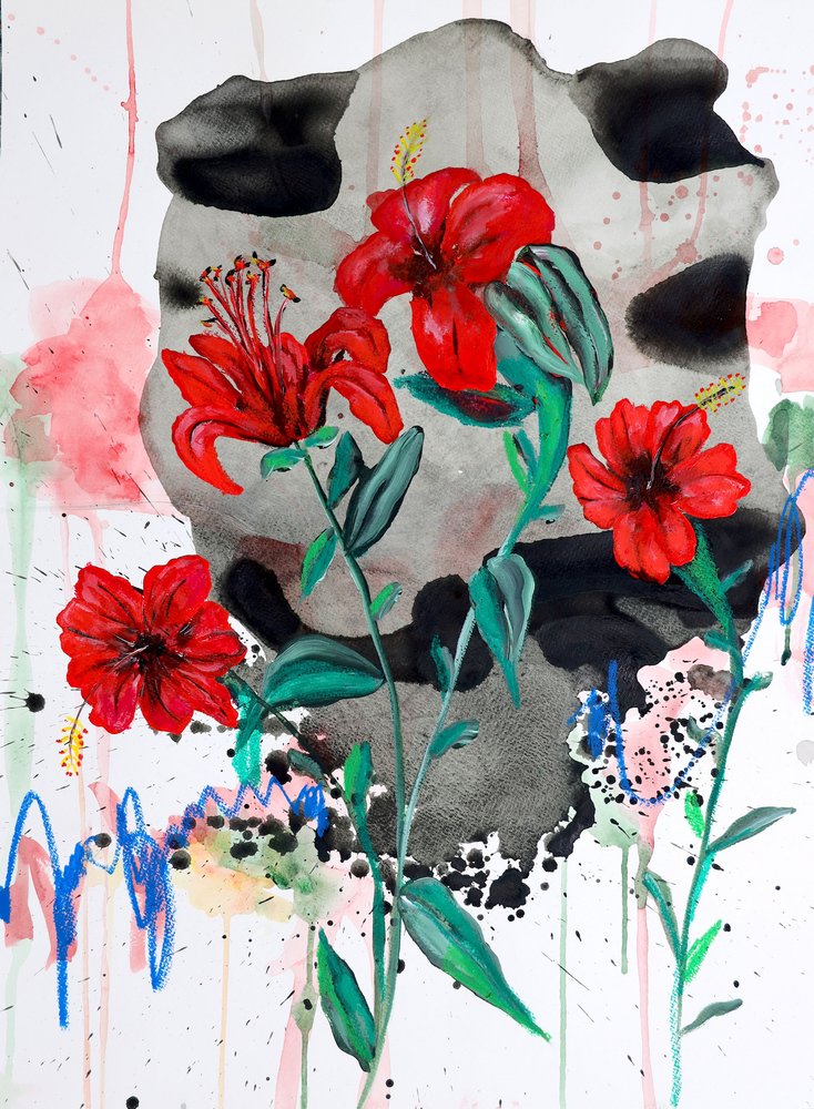 Fiori di un rosso vivace da Poonam Choudhary