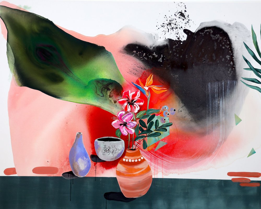 Una vivace natura morta tropicale da Poonam Choudhary