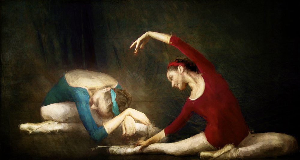 Ballerine che si esercitano da Rachel Pansky