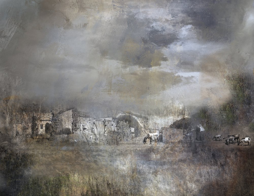 Vecchio villaggio sotto le nuvole da Rachel Pansky