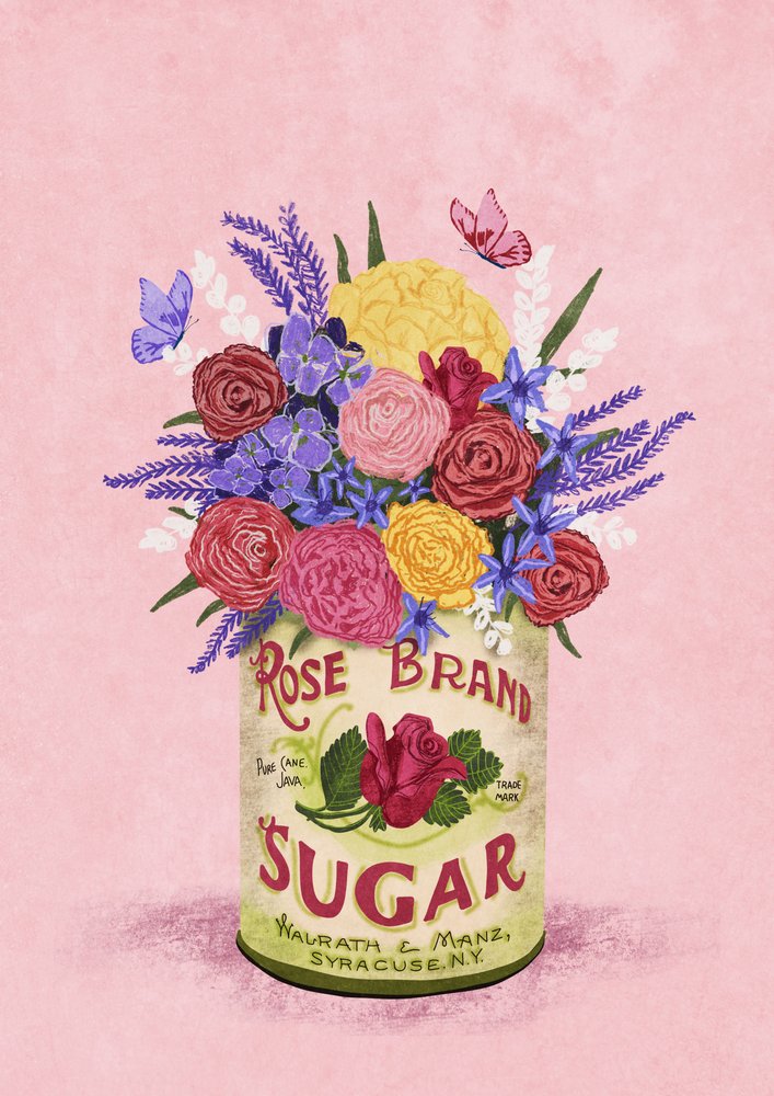 Fiori in una lattina vintage da Raissa Oltmanns