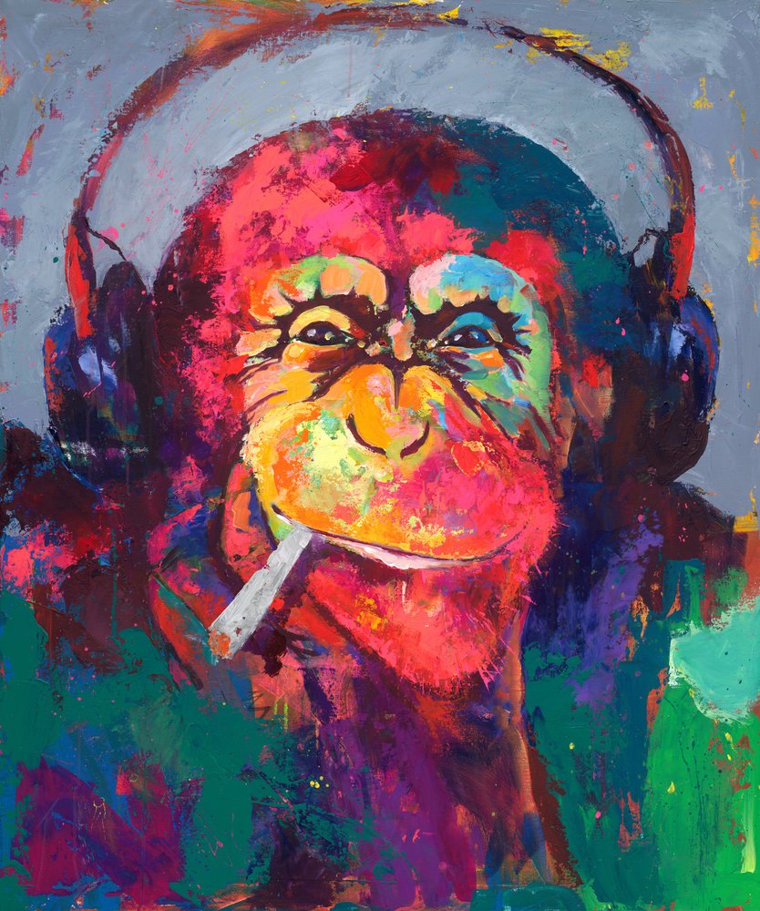 Cuffie Colorful Monkey da Renate Holzner