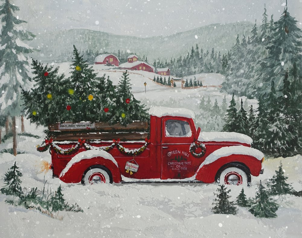 Neve natalizia del camion rosso da Renate Holzner