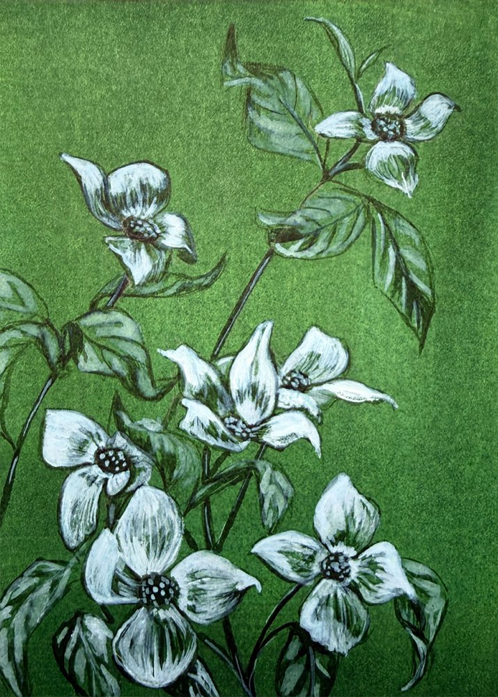 Fiori botanici verdi da Renee Machan Cottagecore Artist