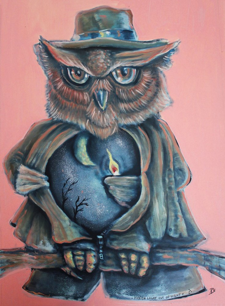 Lampada da notte "Gufo saggio" da Robert Sigaard
