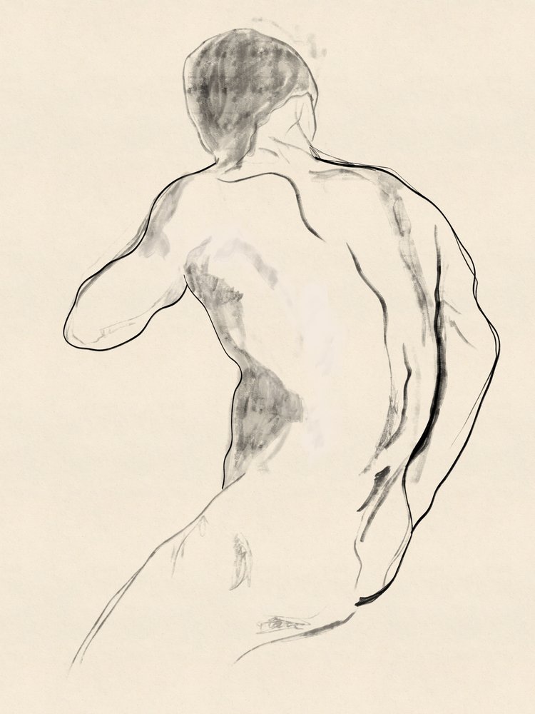 Studio di una potente figura maschile da Roberto Moro