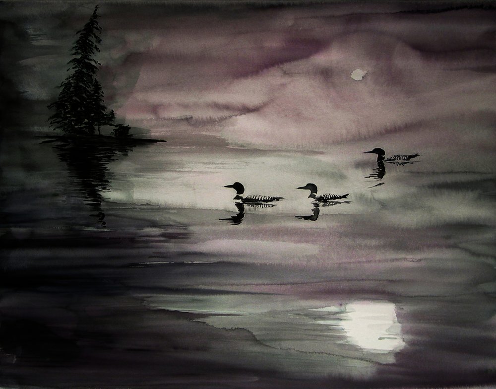 Sviere su un lago al chiaro di luna da RodMacIver