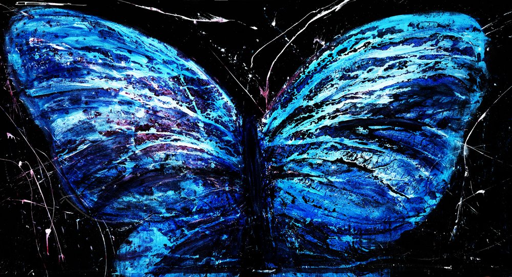 Farfalla blu brillante da RodMacIver
