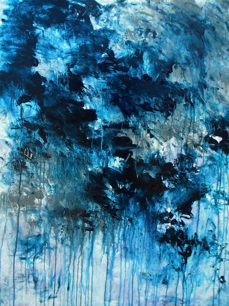 Astratto blu dinamico da Ron Halfant
