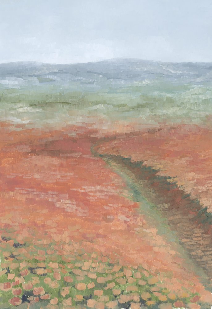 Sentiero attraverso un campo in fiore da Rosana Laiz Blursbyai