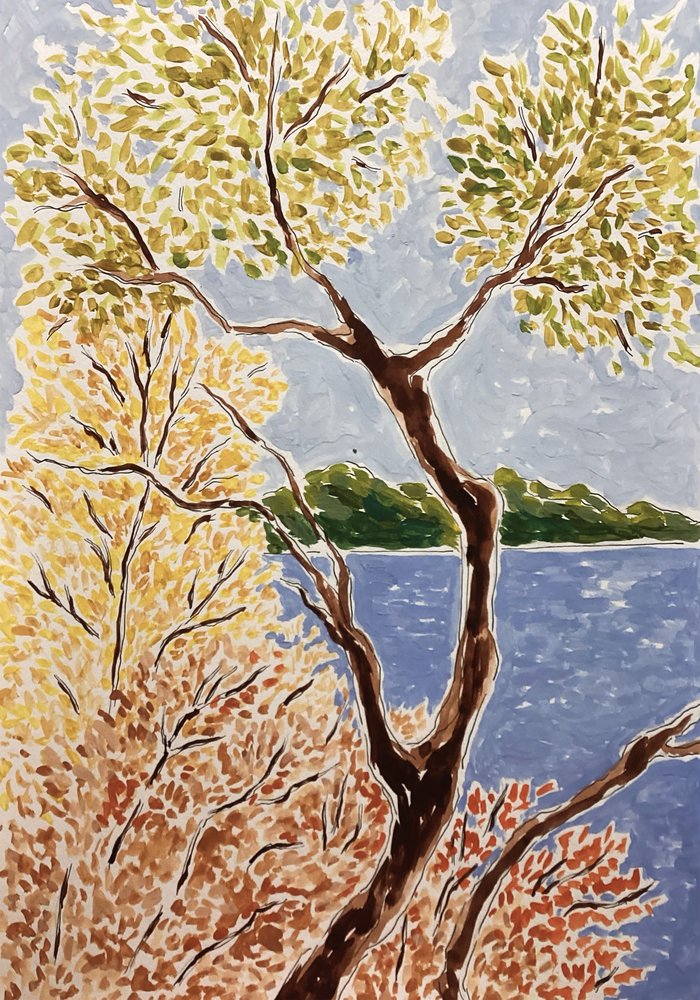 Paesaggio autunnale sul lago da Rushati Chowdhury