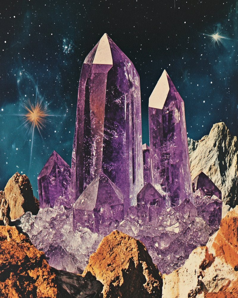 Paesaggio cosmico di ametista da Samantha Hearn