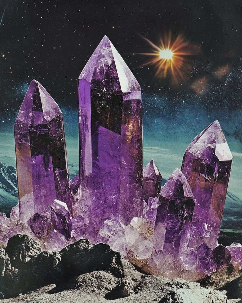 Paesaggio cosmico di ametista da Samantha Hearn