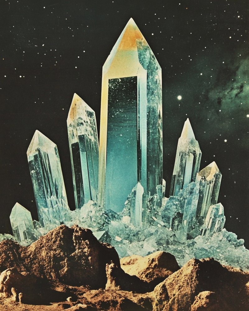 Paesaggio di cristalli cosmici da Samantha Hearn
