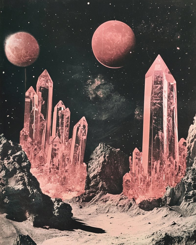 Paesaggio di cristalli cosmici da Samantha Hearn