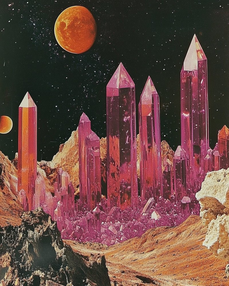 Collage di cristalli da Samantha Hearn