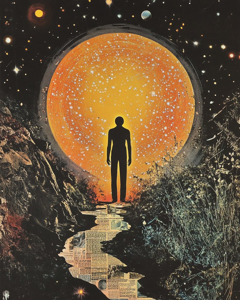 Figura davanti al Portale Cosmico da Samantha Hearn