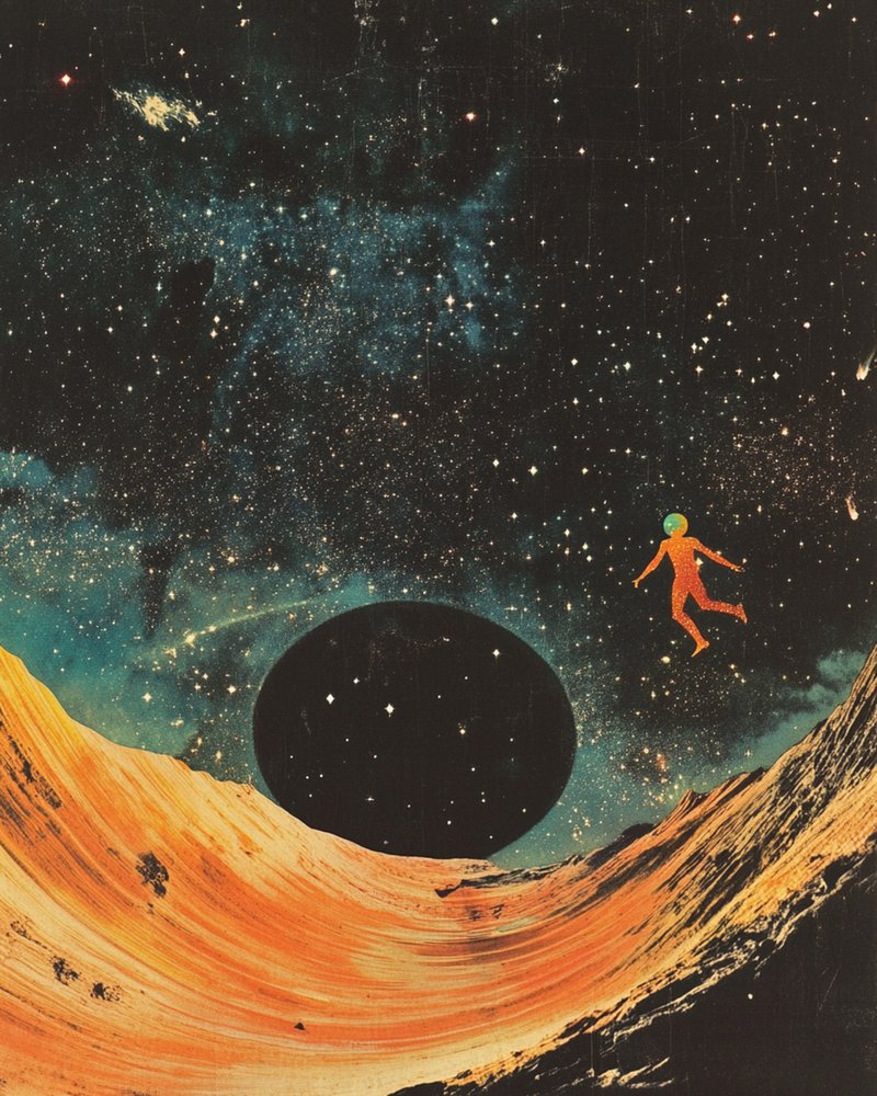 Astronauta fluttuante su un pianeta desertico da Samantha Hearn