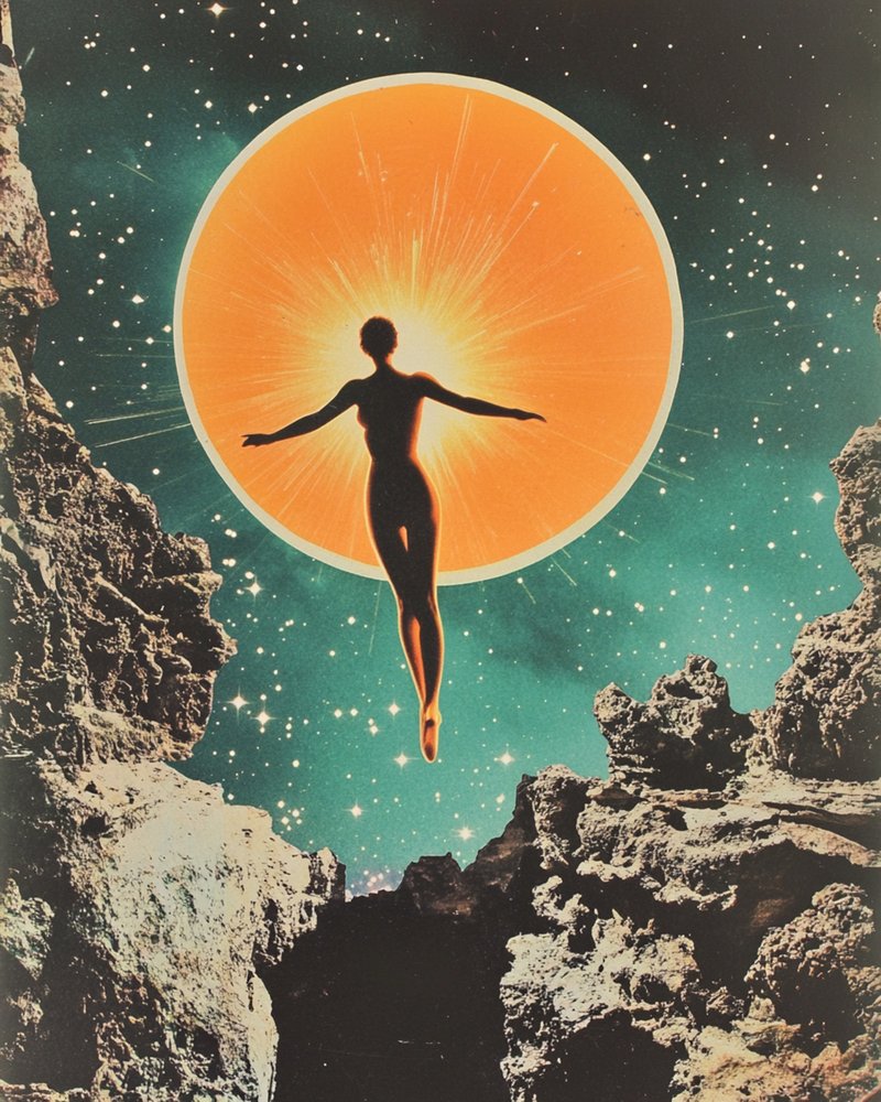 La donna cosmica fluttuante da Samantha Hearn