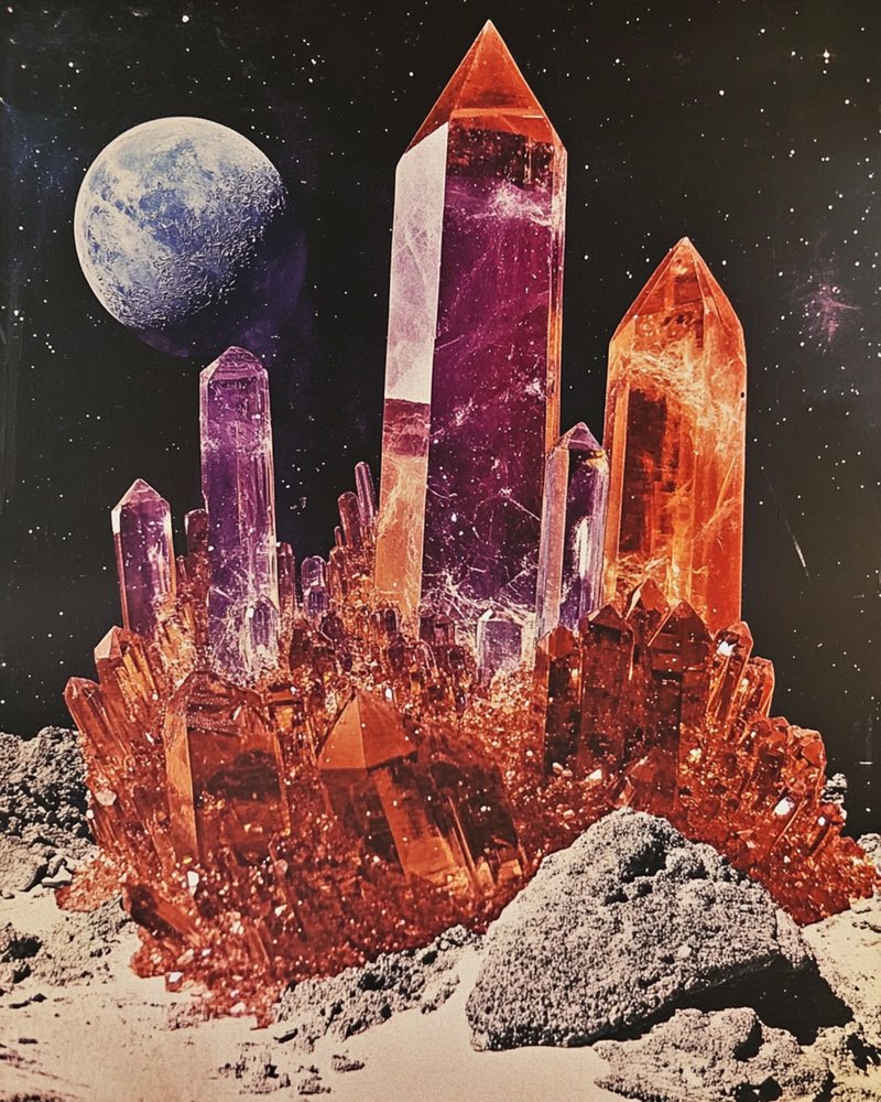 Paesaggio lunare di cristalli luminosi da Samantha Hearn