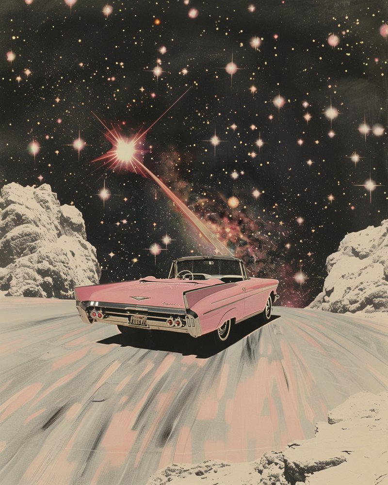 Pink Convertible Cosmic Drive da Samantha Hearn