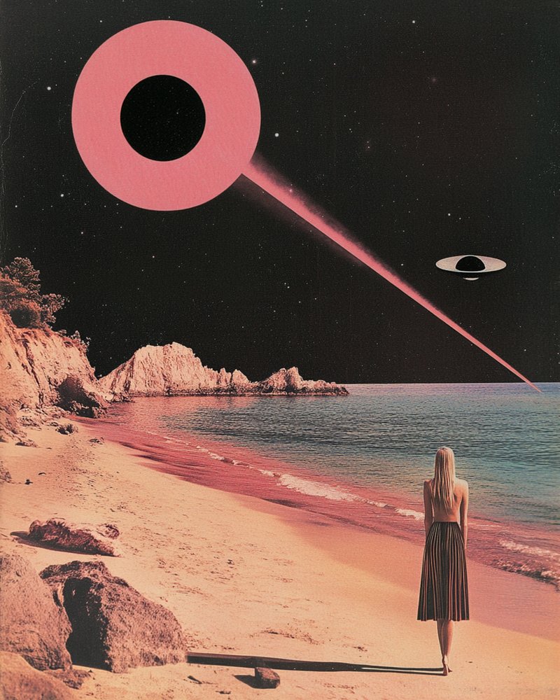 Notte rosa sulla spiaggia degli UFO da Samantha Hearn