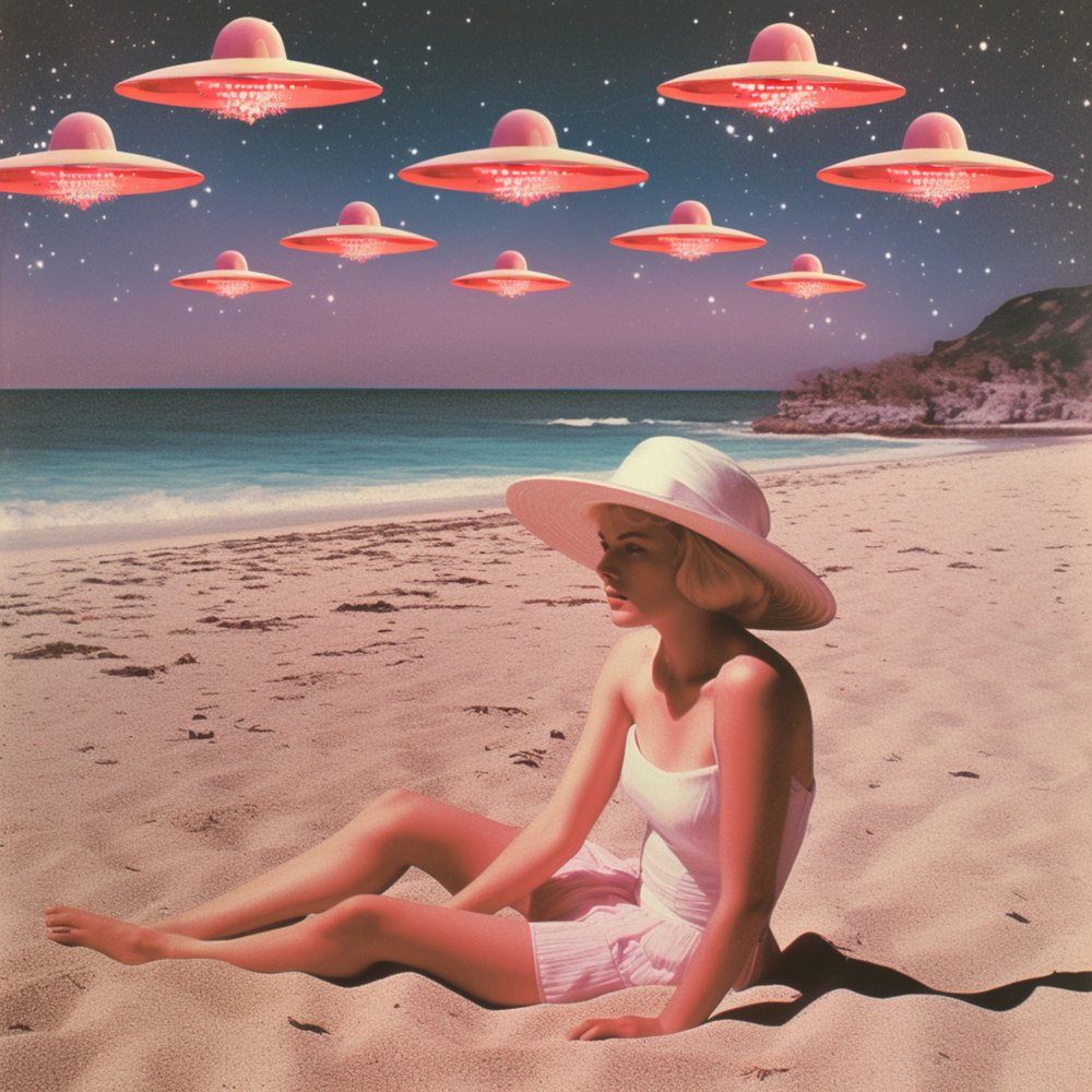 UFO da spiaggia retrò da Samantha Hearn