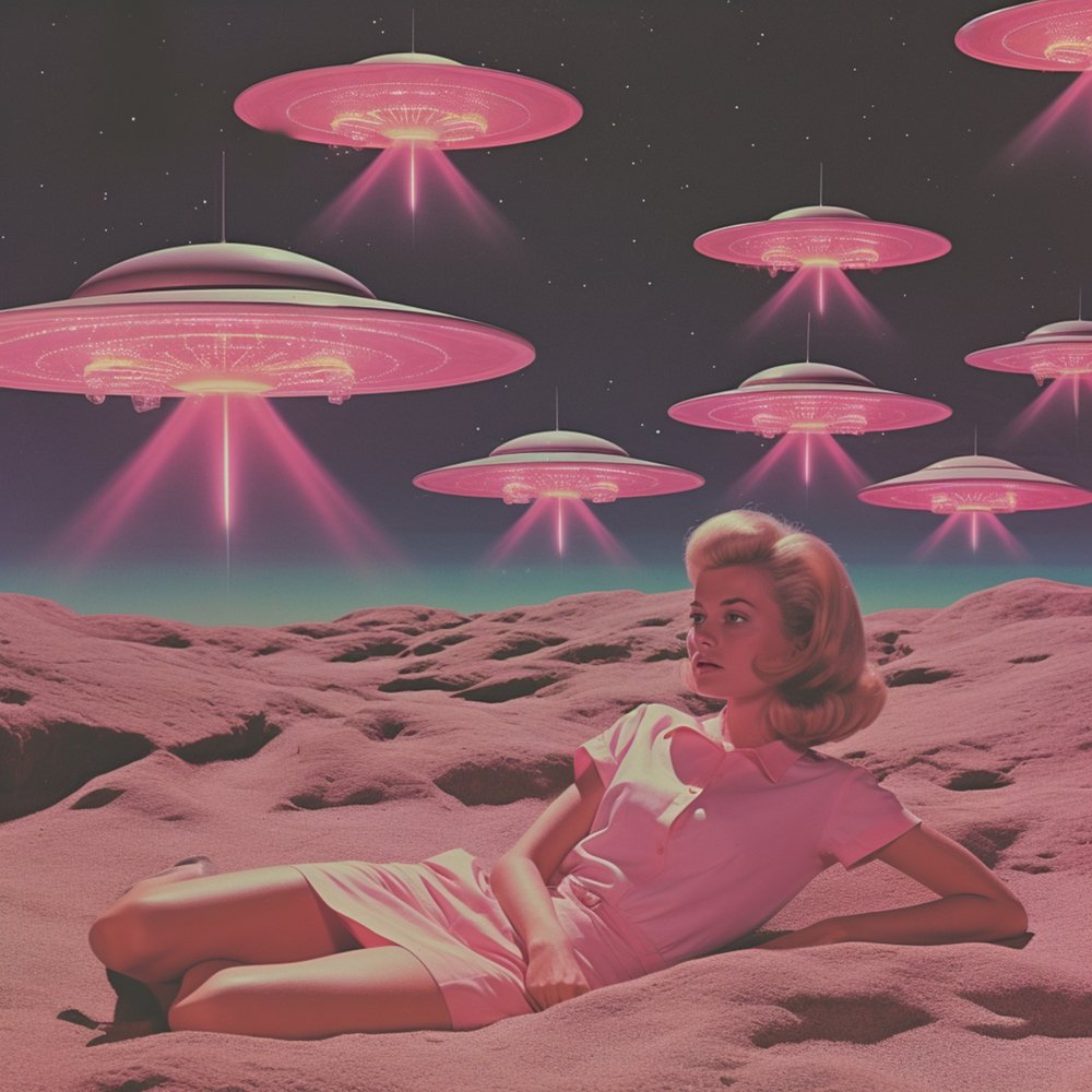 Sogno UFO rosa retrò da Samantha Hearn