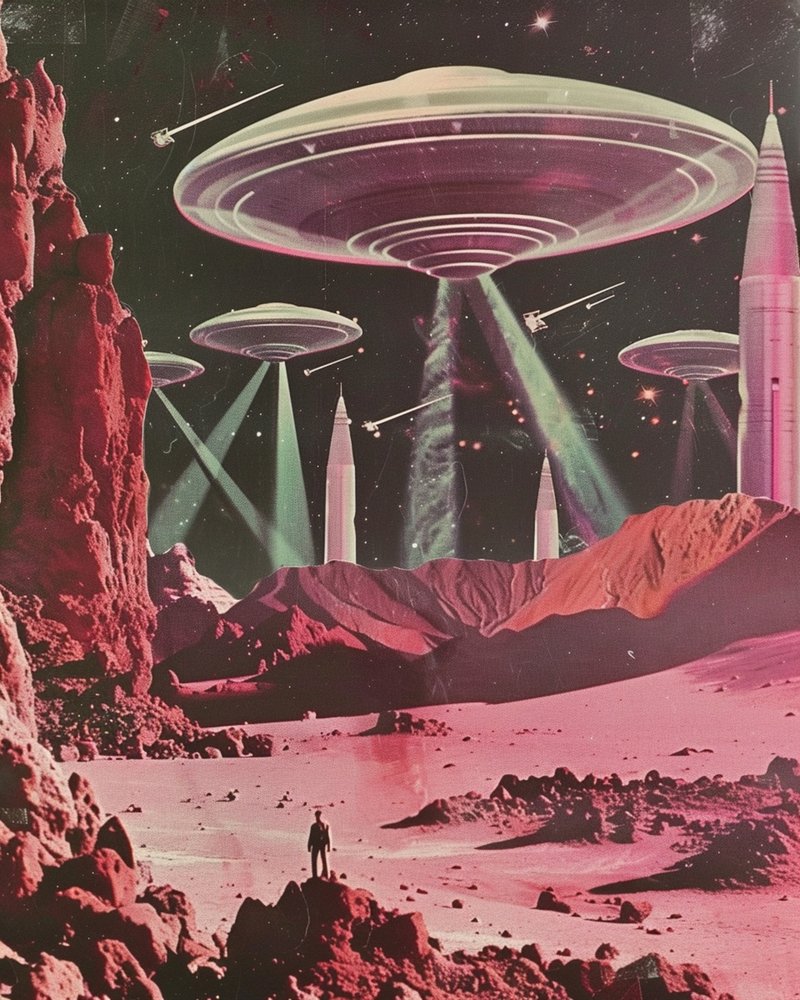 Invasione fantascientifica retrò da Samantha Hearn