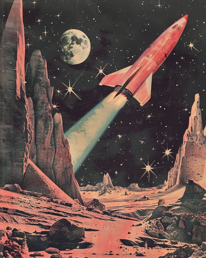 Avventura spaziale retrò da Samantha Hearn